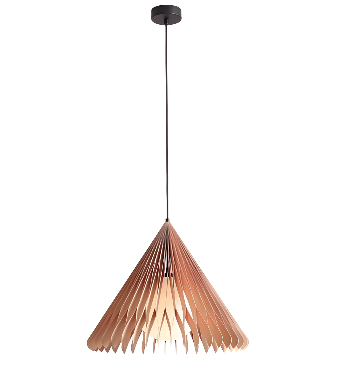 Nature sun hanging lamp beech wood