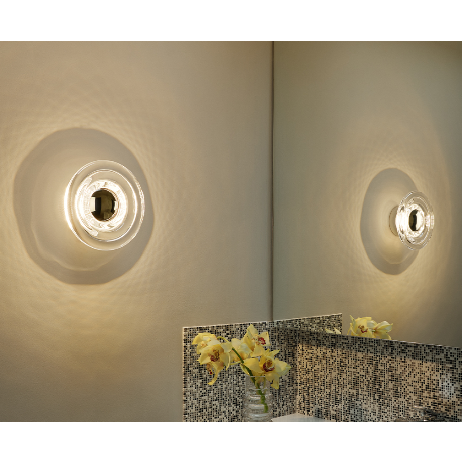 Glaswandlampe drücken