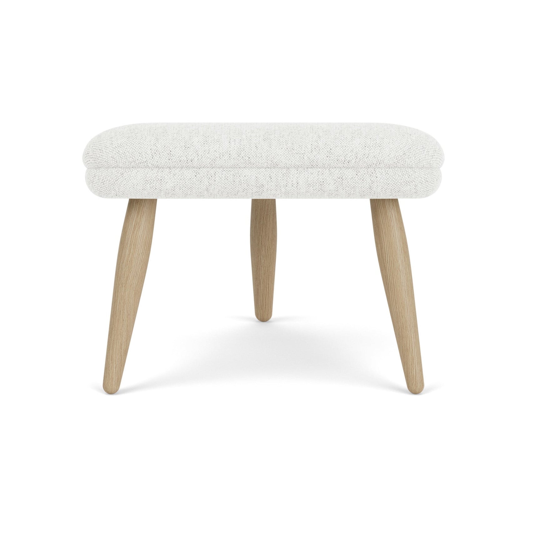 Hocker ODA hellgrau mit Eichenbasis