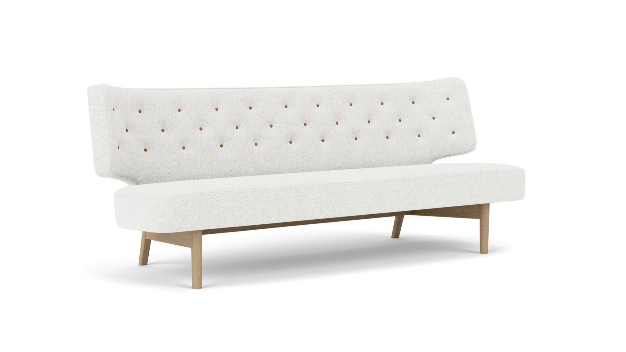 2-seater Sofa RADIOHUS light gray with oak base