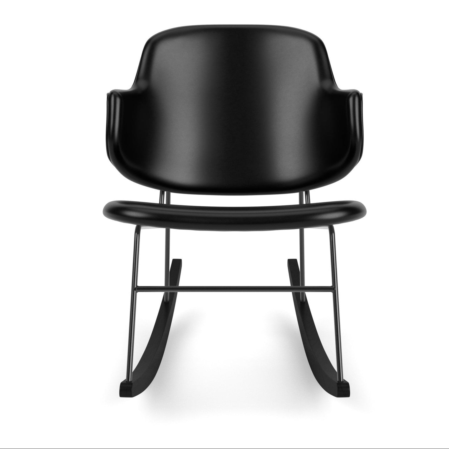 Schaukelstuhl PENGUIN schwarze Leder