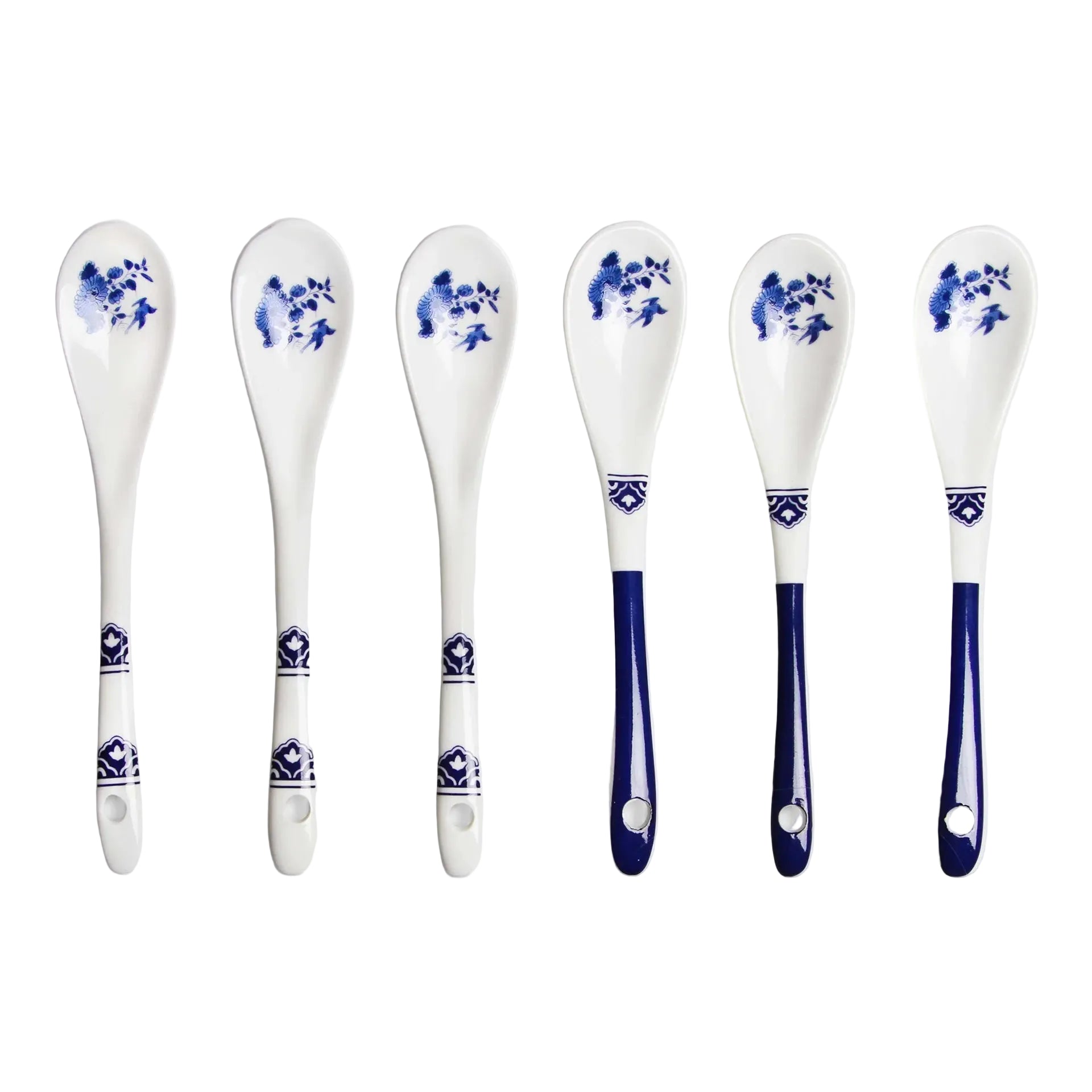 Set von Löffeln DELFTWARE weiß mit Blau