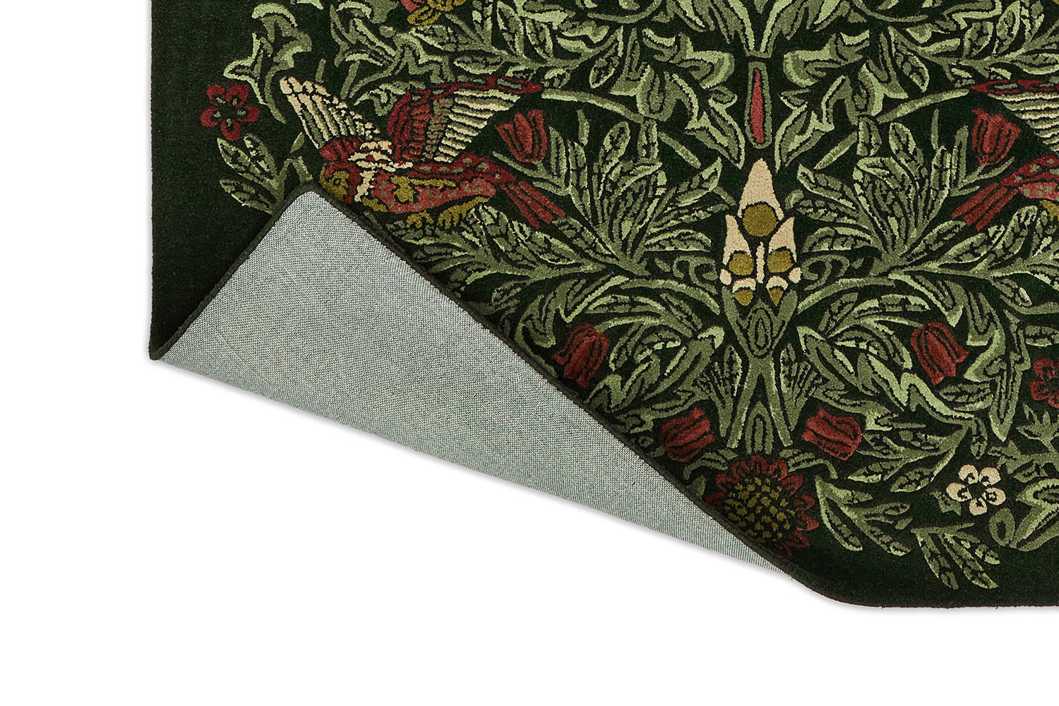 MOrew rug - Bird Trump green