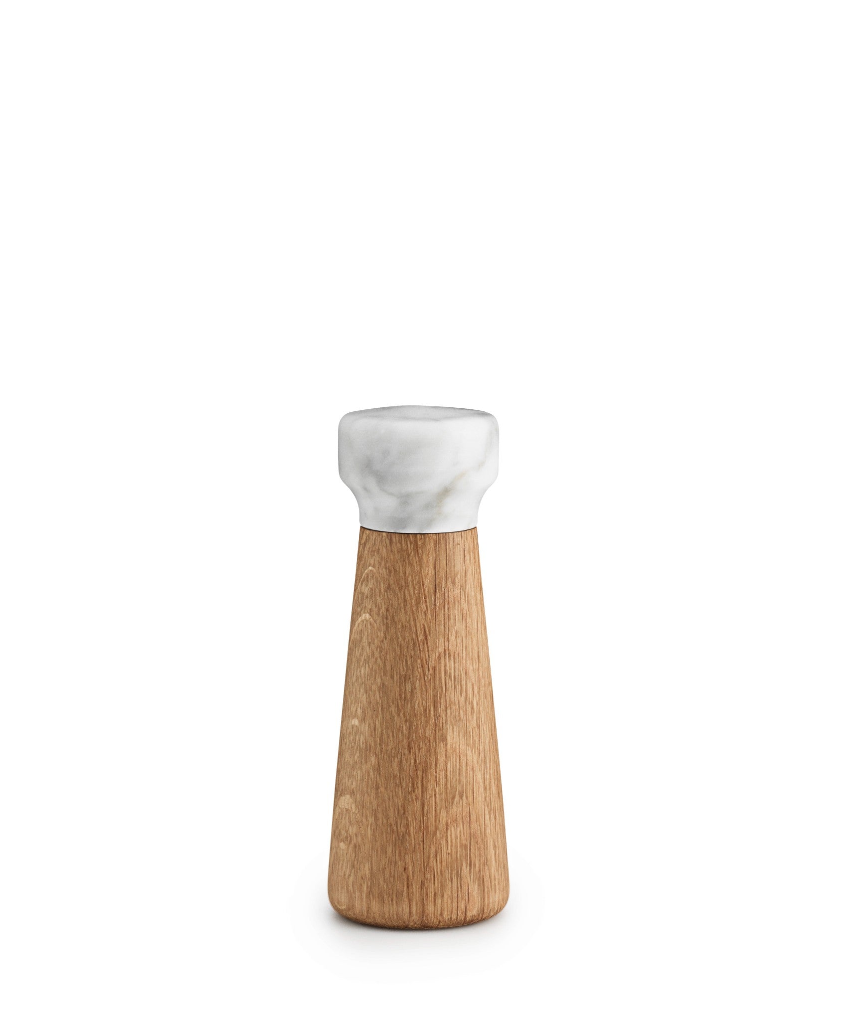 CRAFT Oak Wood Salt Mill with White Marble