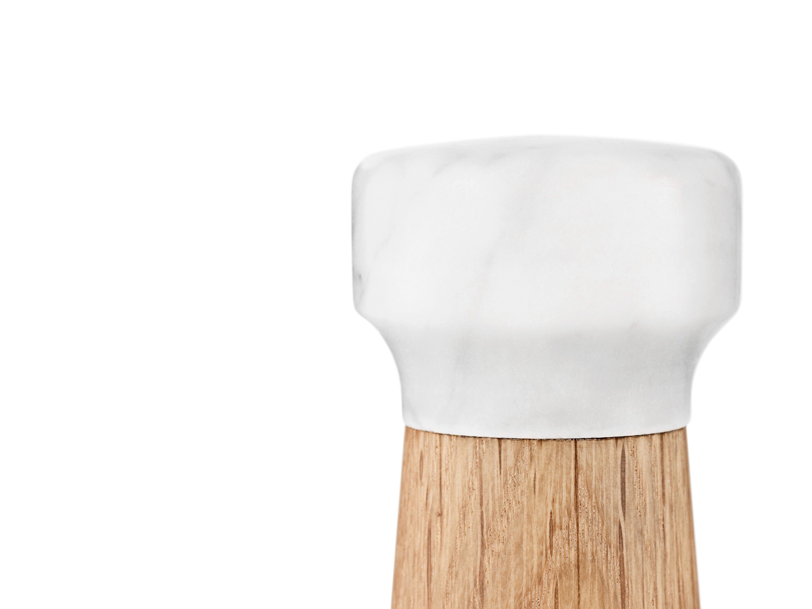 CRAFT Oak Wood Salt Mill with White Marble