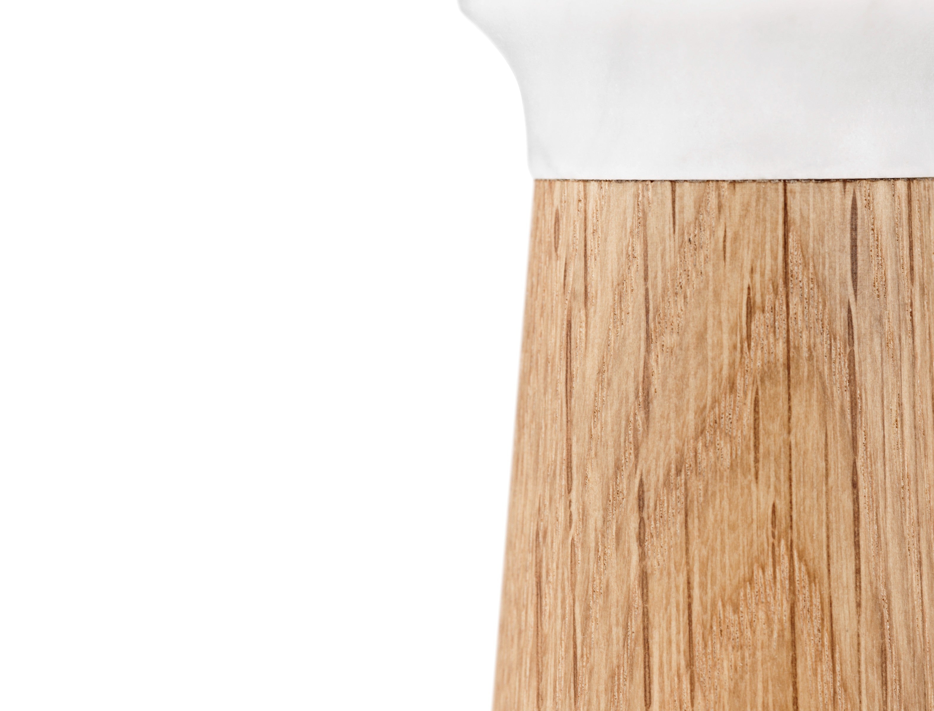 CRAFT Oak Wood Salt Mill with White Marble