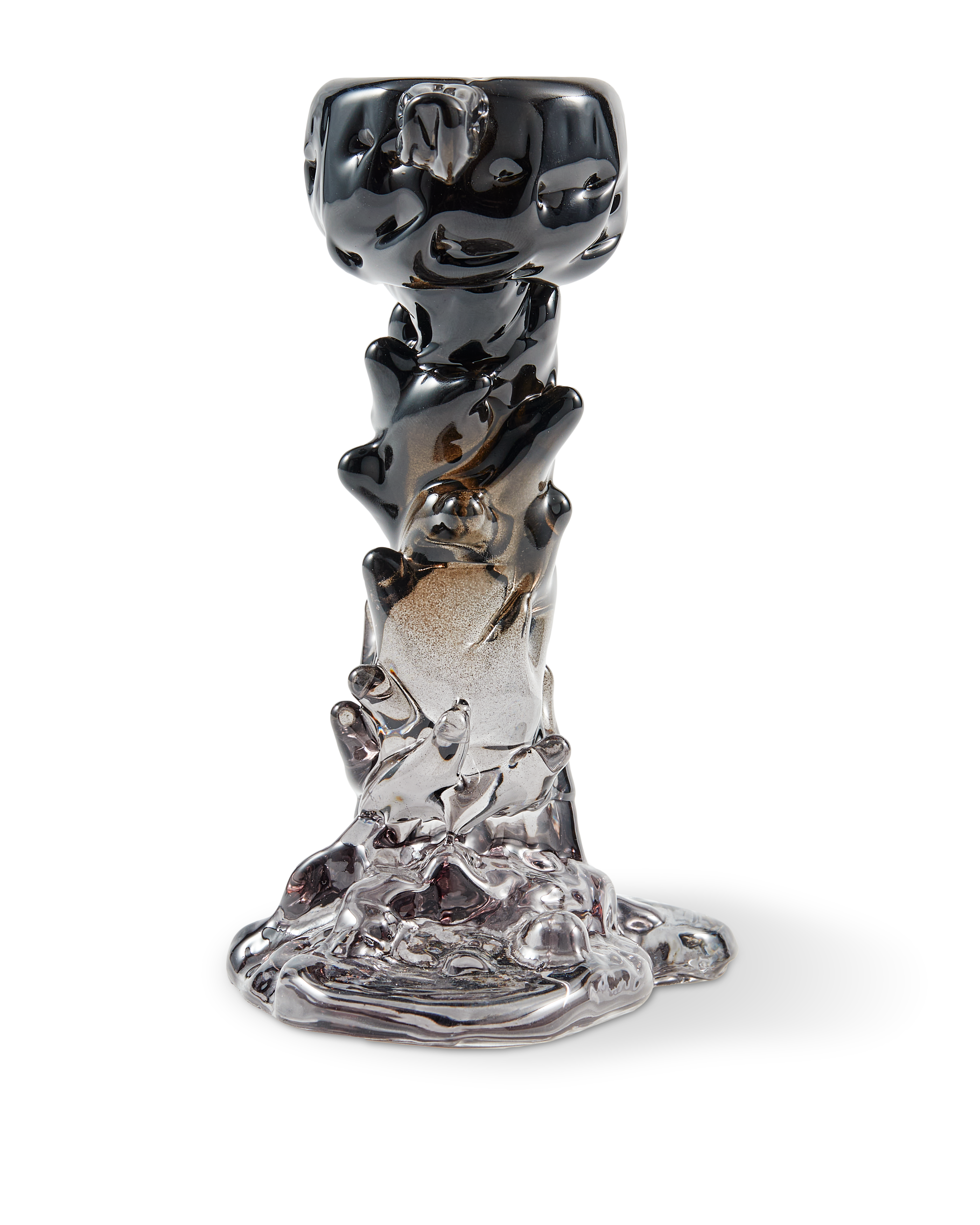 Kerzenhalter GLASS DRIP schwarz