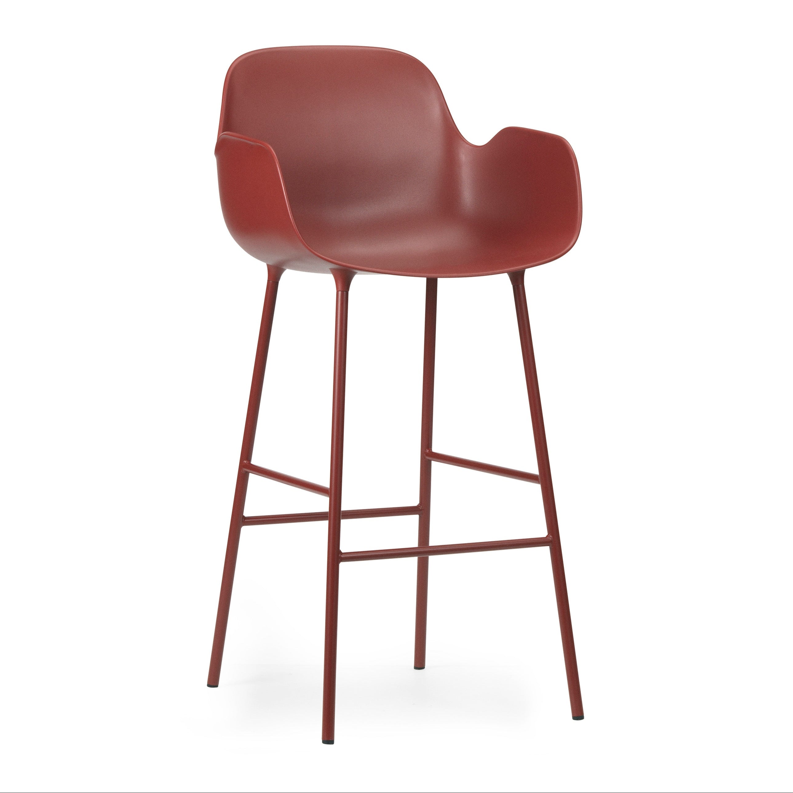 Bar chair with armrests burgundy forms