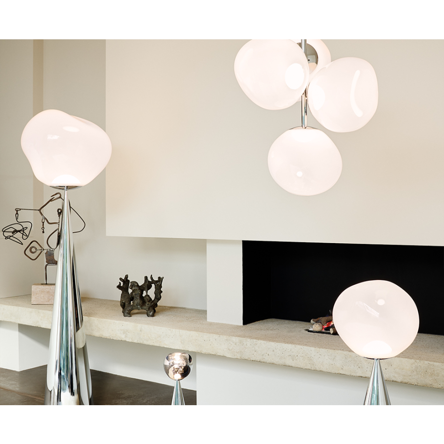 Żyrandol MELT opalowy ze srebrnym wykończeniem – Tom Dixon