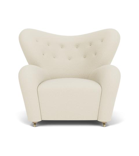 Sessel DER MÜDE MANN kremfarbener Boucle