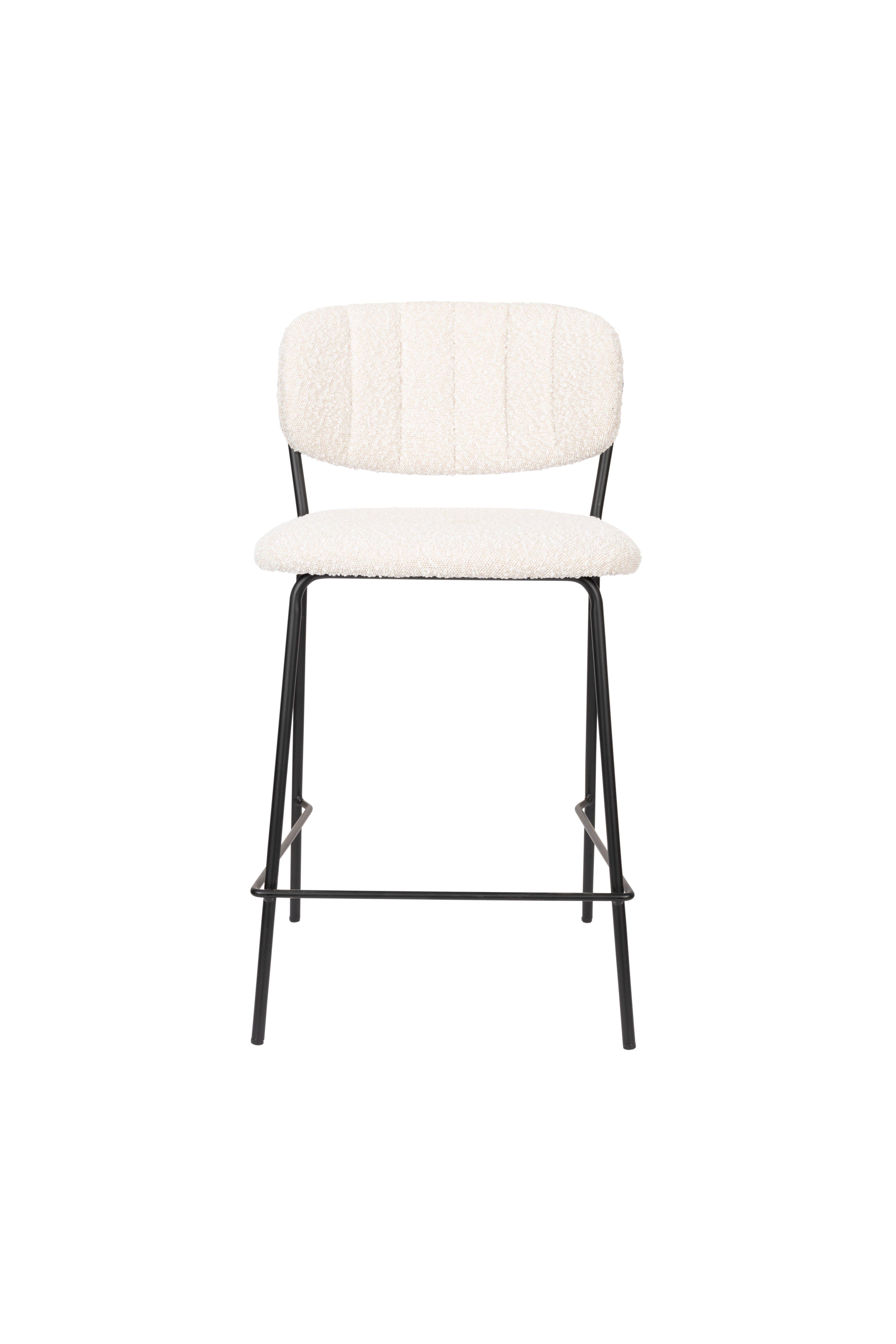 Jolien Boucle Bar Bar Chair with a black base