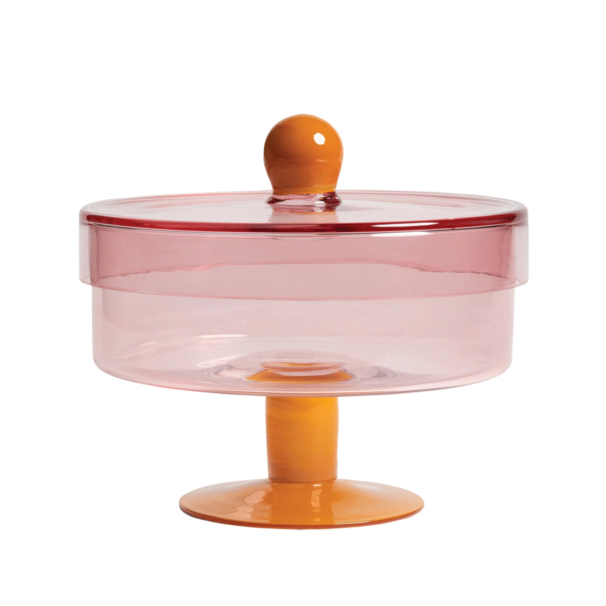 Patera mit Deckel DUO rosa mit orange