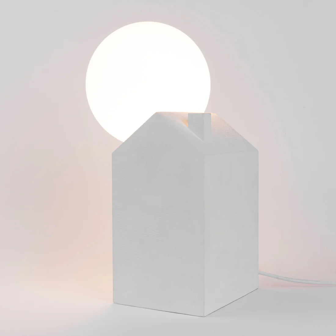 Dreamlike table lamp white concrete