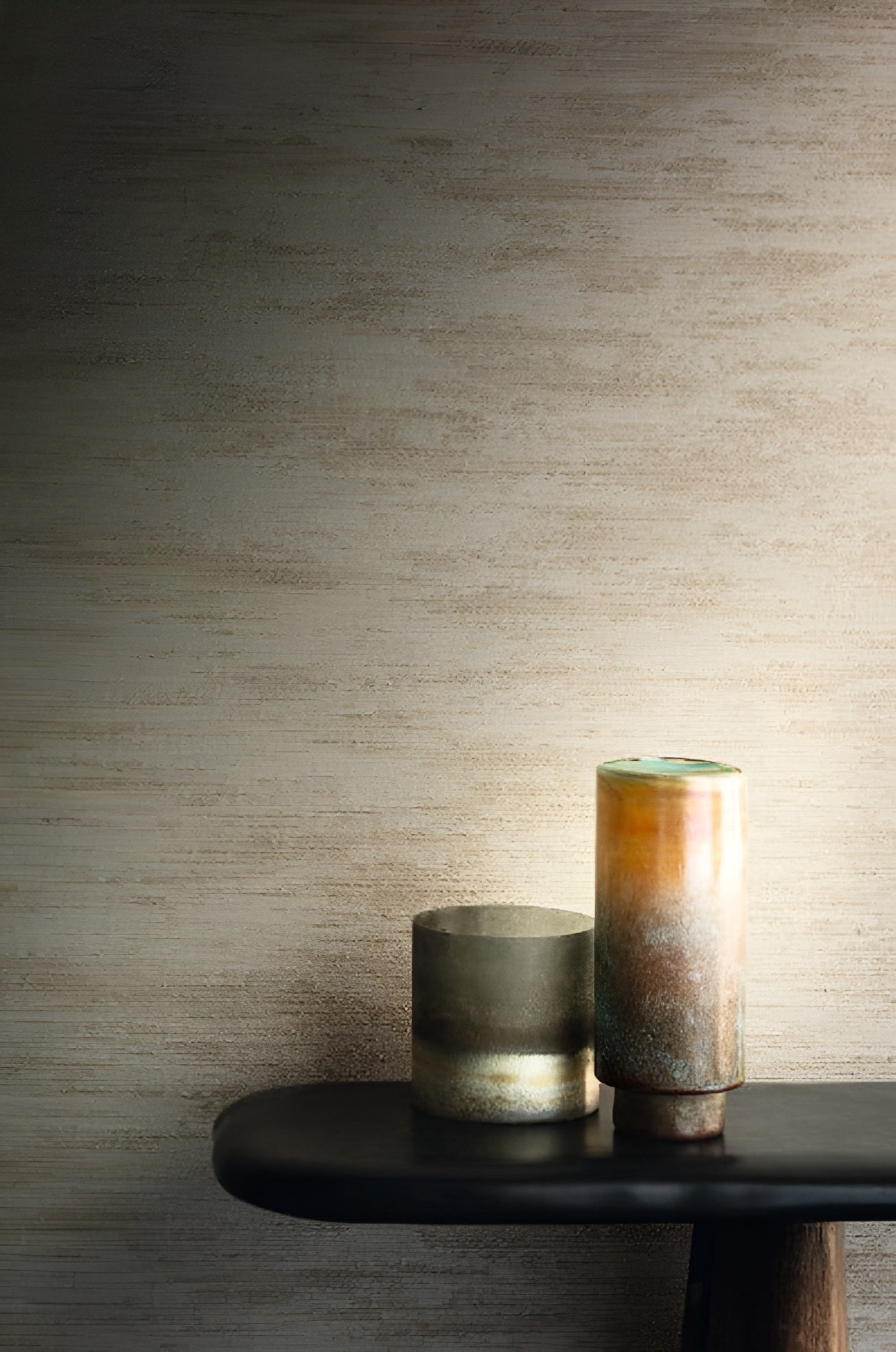 Textilstruktur-Tapete POWELL - SABLE sandfarben