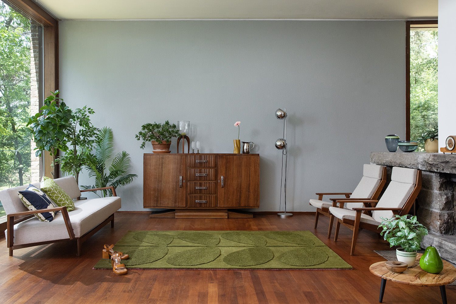 Teppich SOLID STEM FERN grün