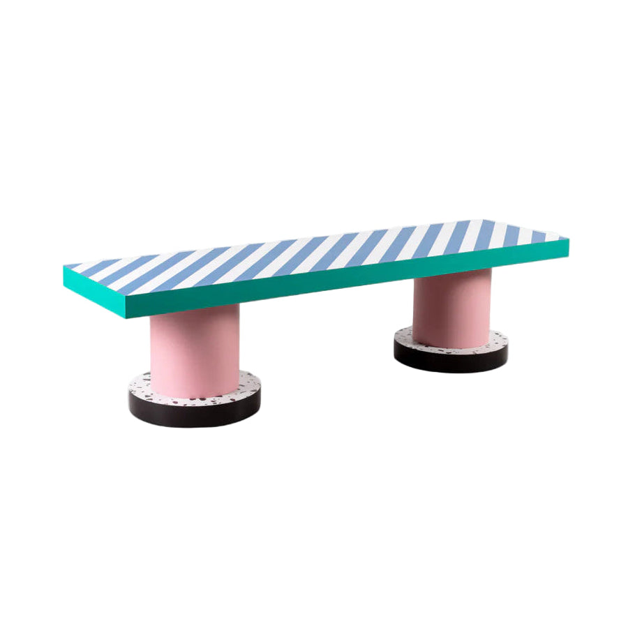 Bank SUPERBENCH BLUE STRIPES blau mit rosa