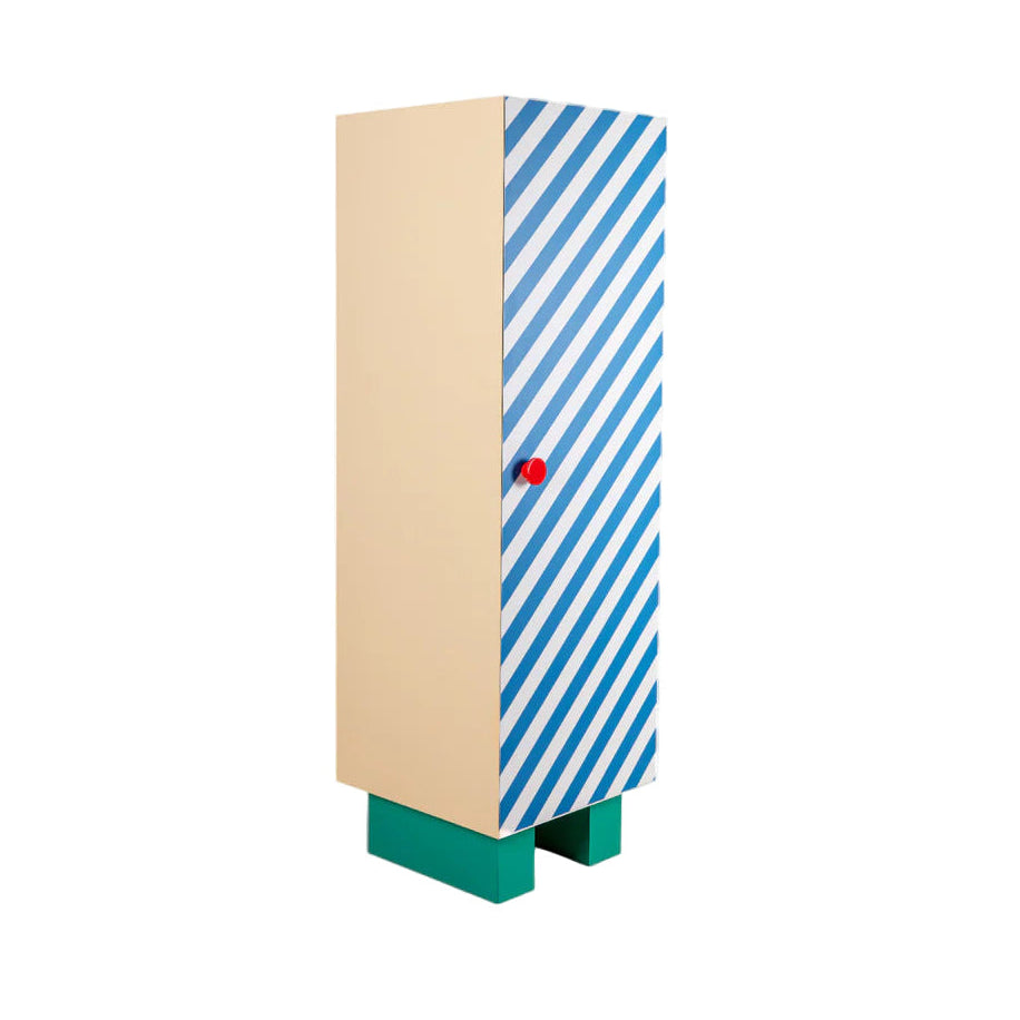 SUPERCLOSET BLUE STRIPES wardrobe yellow with blue and green