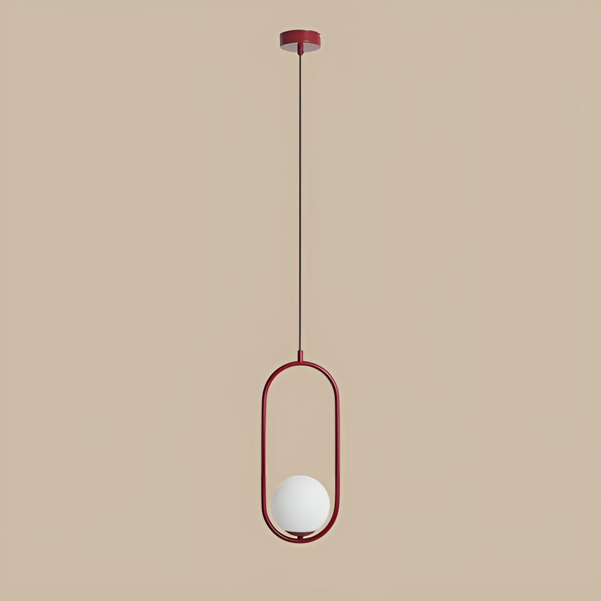 Hanging lamp Riva burgundy