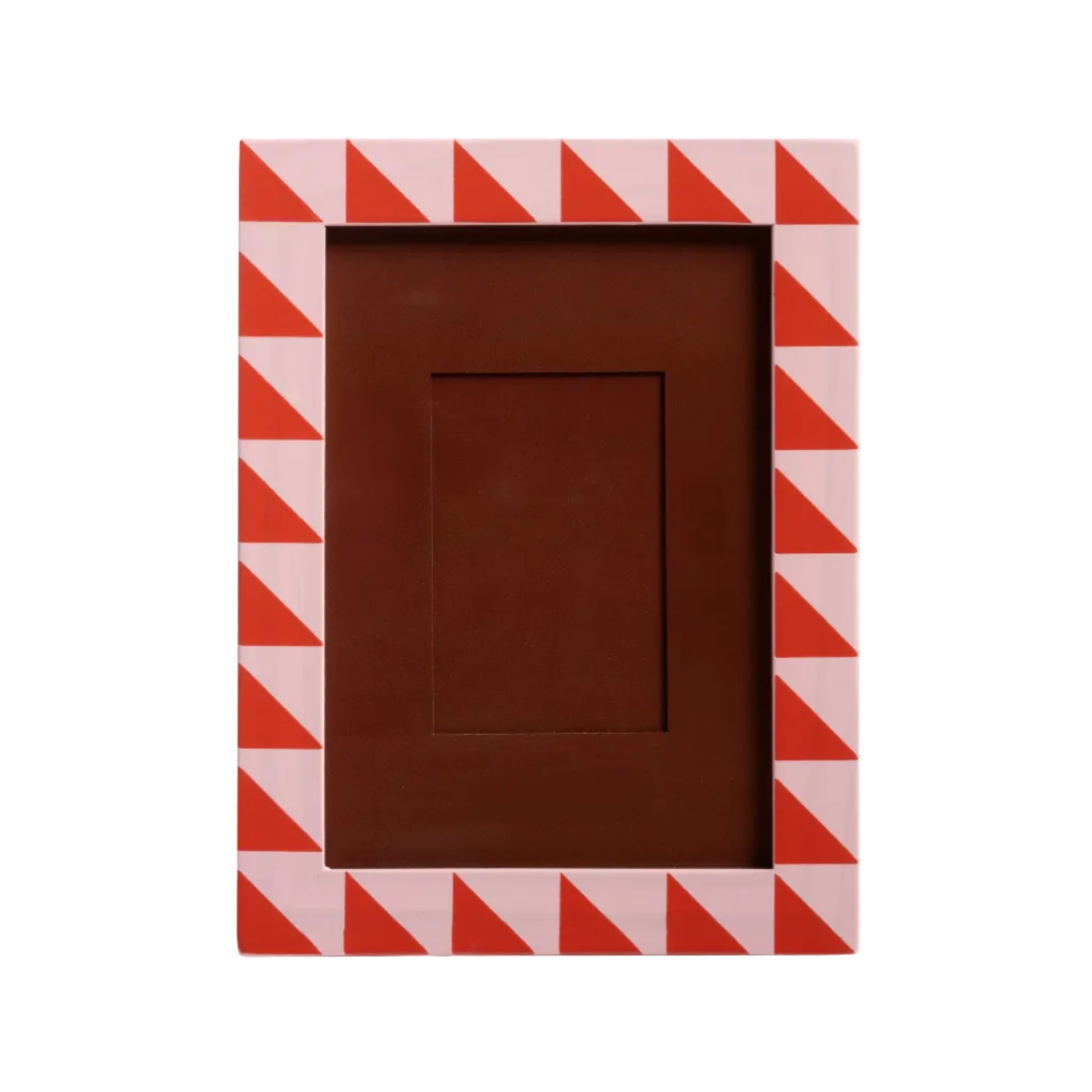 Fotorahmen PATCH rosa mit rot und braun