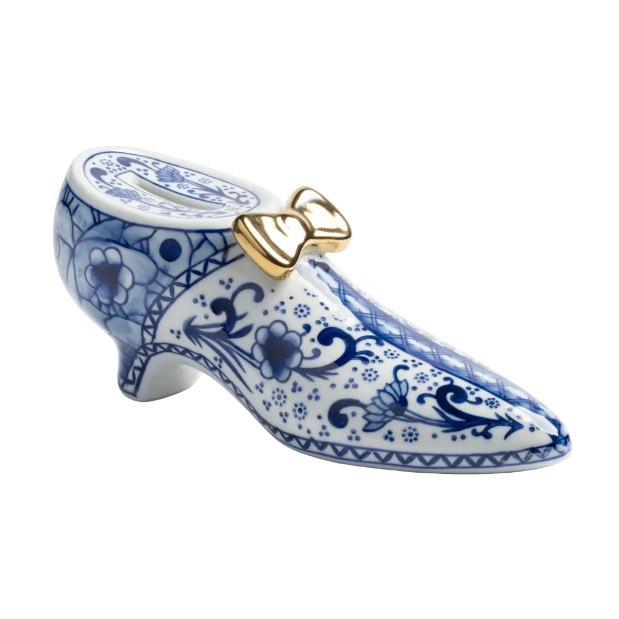 Skarbonka DELFTWARE SCHUH weiß mit Blau