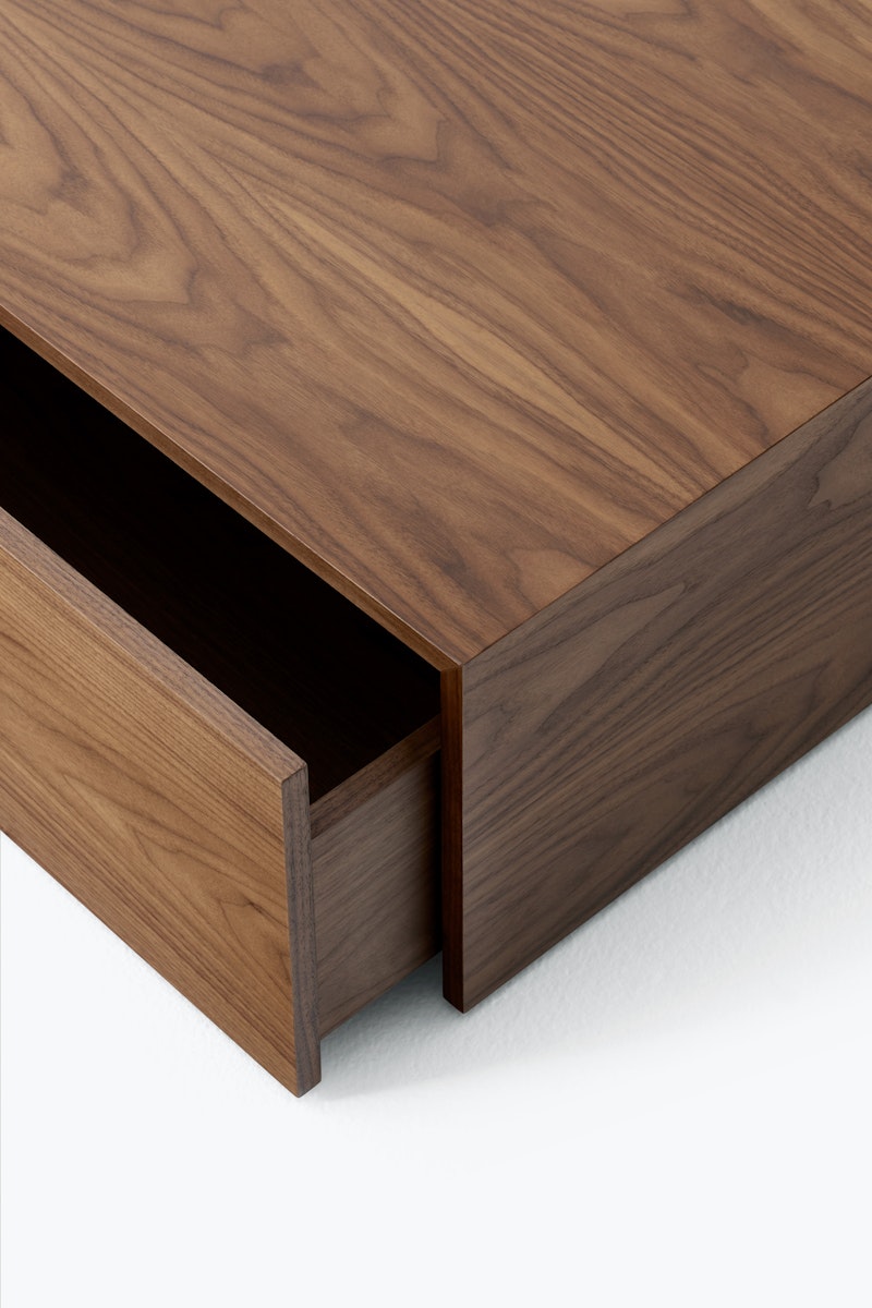 Coffee table with a drawer MASS Walnut veneer