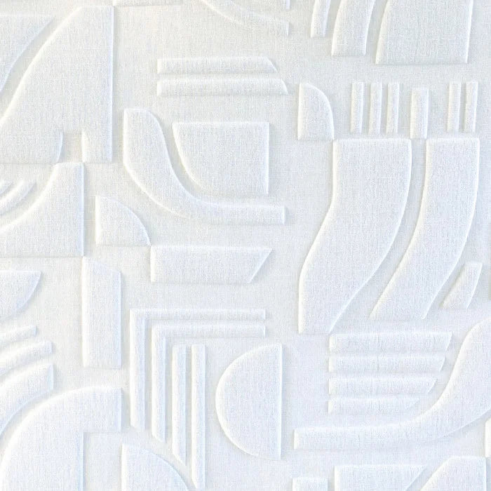Strukturierte Textiltapete mit geometrischem Muster LINSOLITE - BLANC weiß