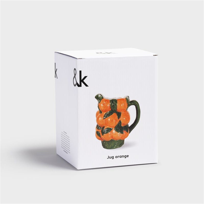 Kanne ORANGE orange mit grünem