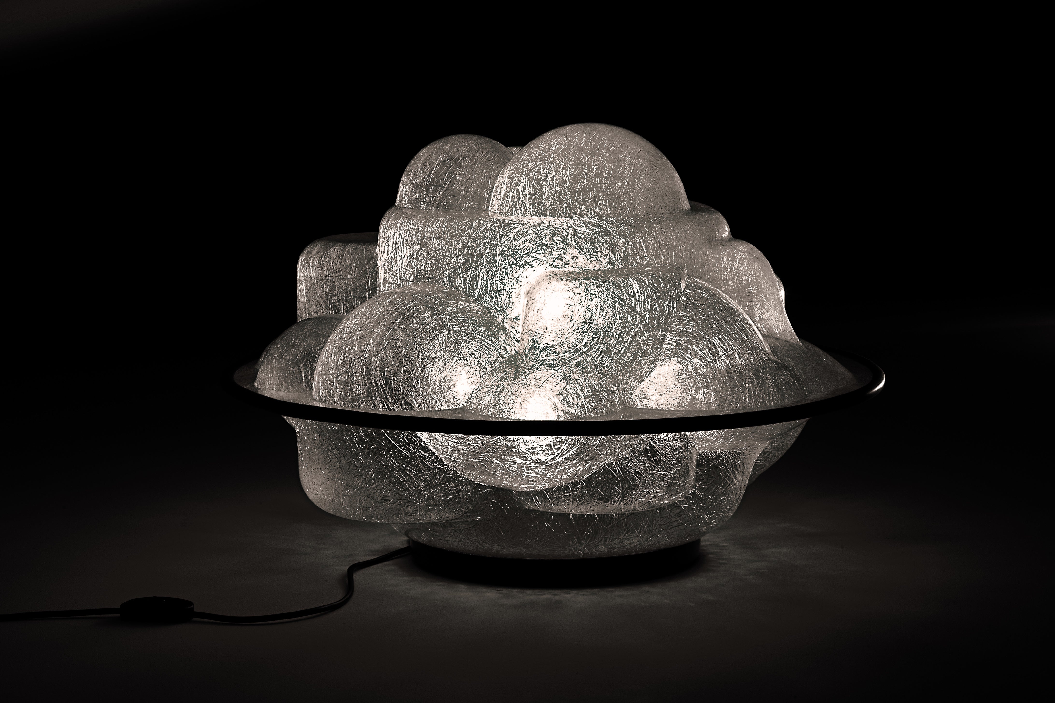PROFITEROLLE Table Lamp in Transparent with Black