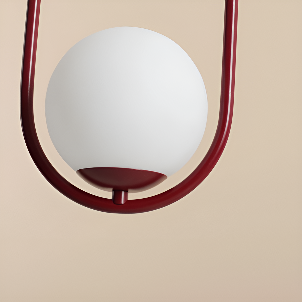 Hanging lamp Riva burgundy