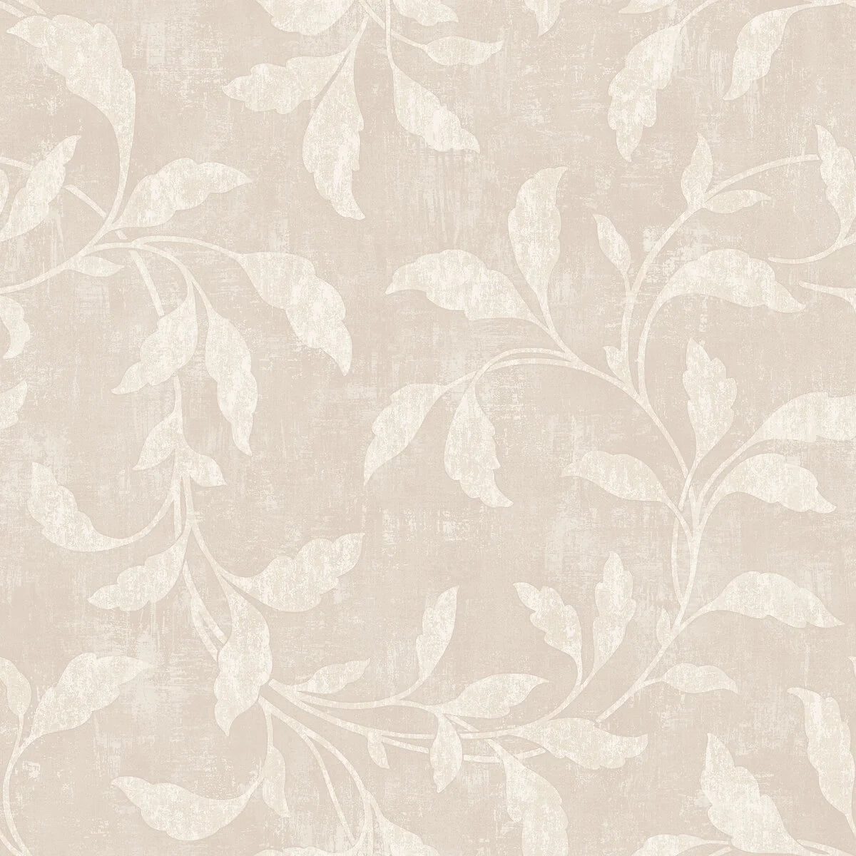 Non-woven paper wallpaper with a floral pattern ROSEWOOD NIGHT light beige