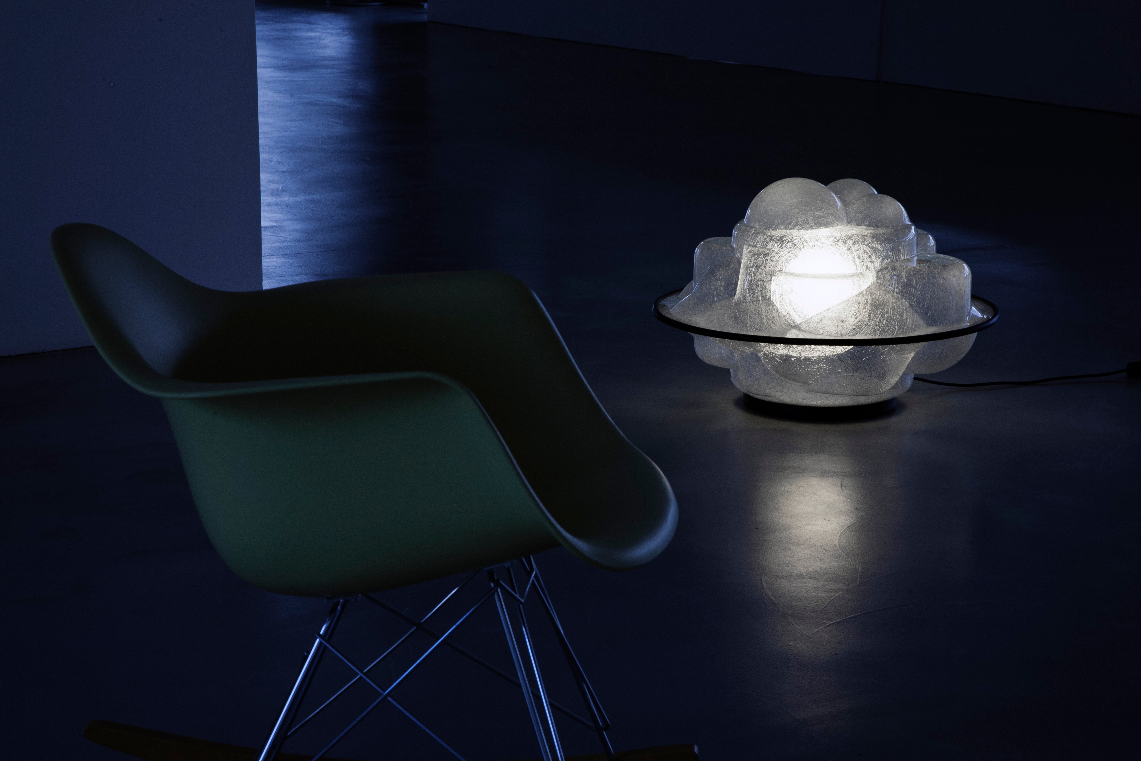 PROFITEROLLE Table Lamp in Transparent with Black