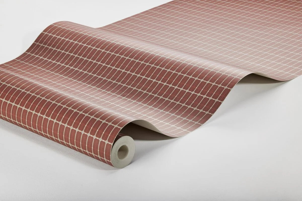 Vlies-Tapete mit Karomuster ALVAR AALTO M.I.T rot