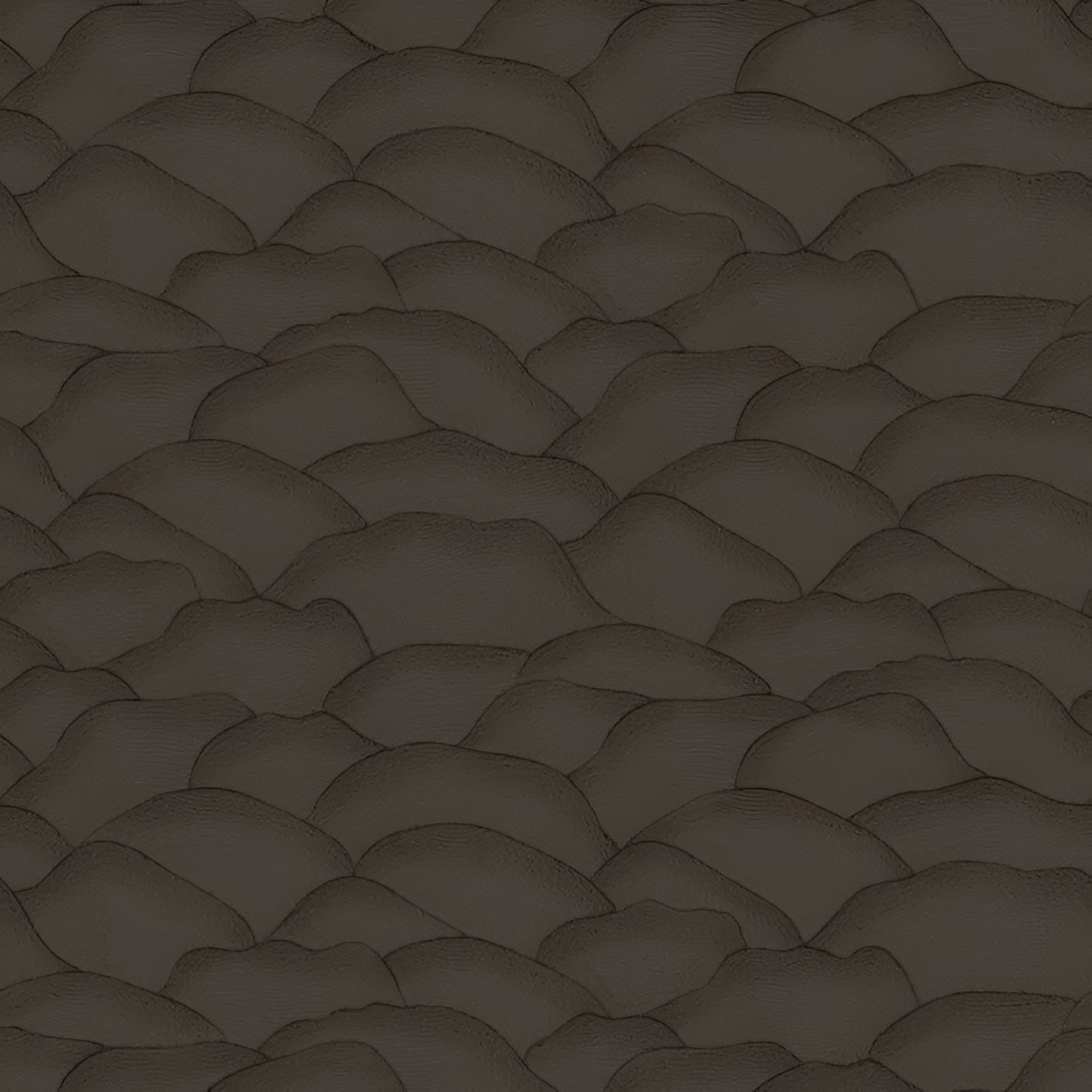 Structural wallpaper imitating fabric with an abstract wave pattern ONDULA ébène