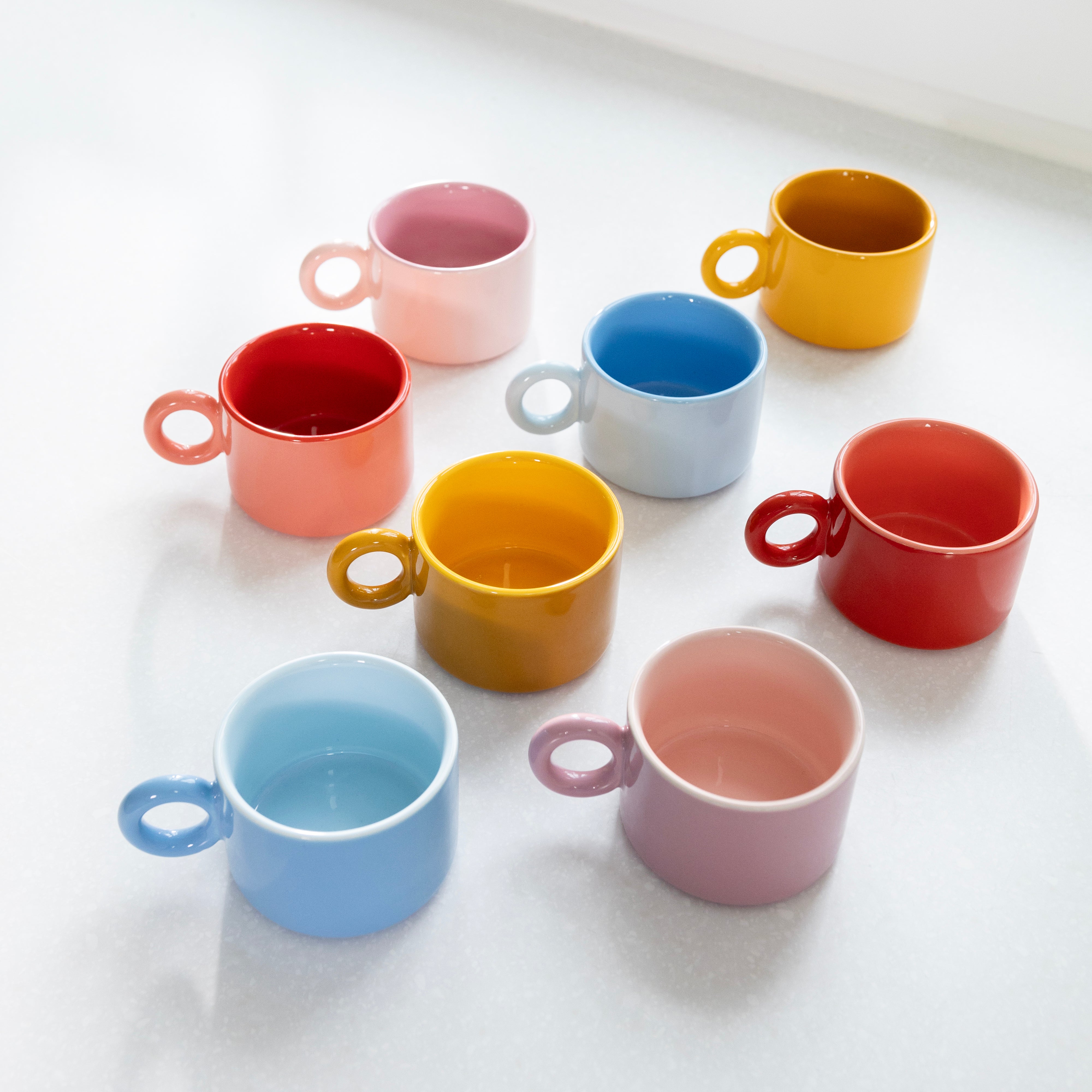 Set von Tassen CHIQUITO blaue Porzellan
