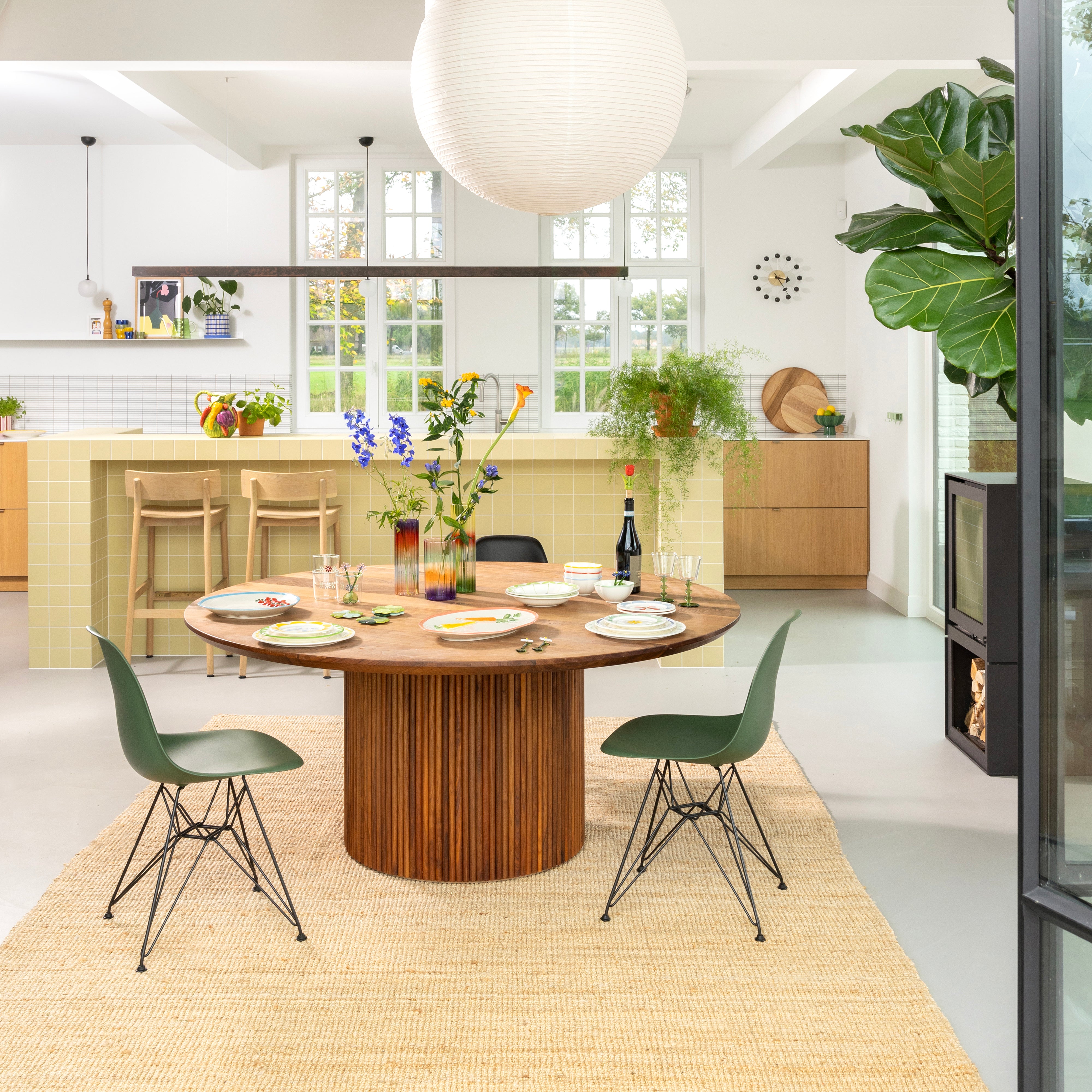 Vase GRADIENT ABEND blau mit rot