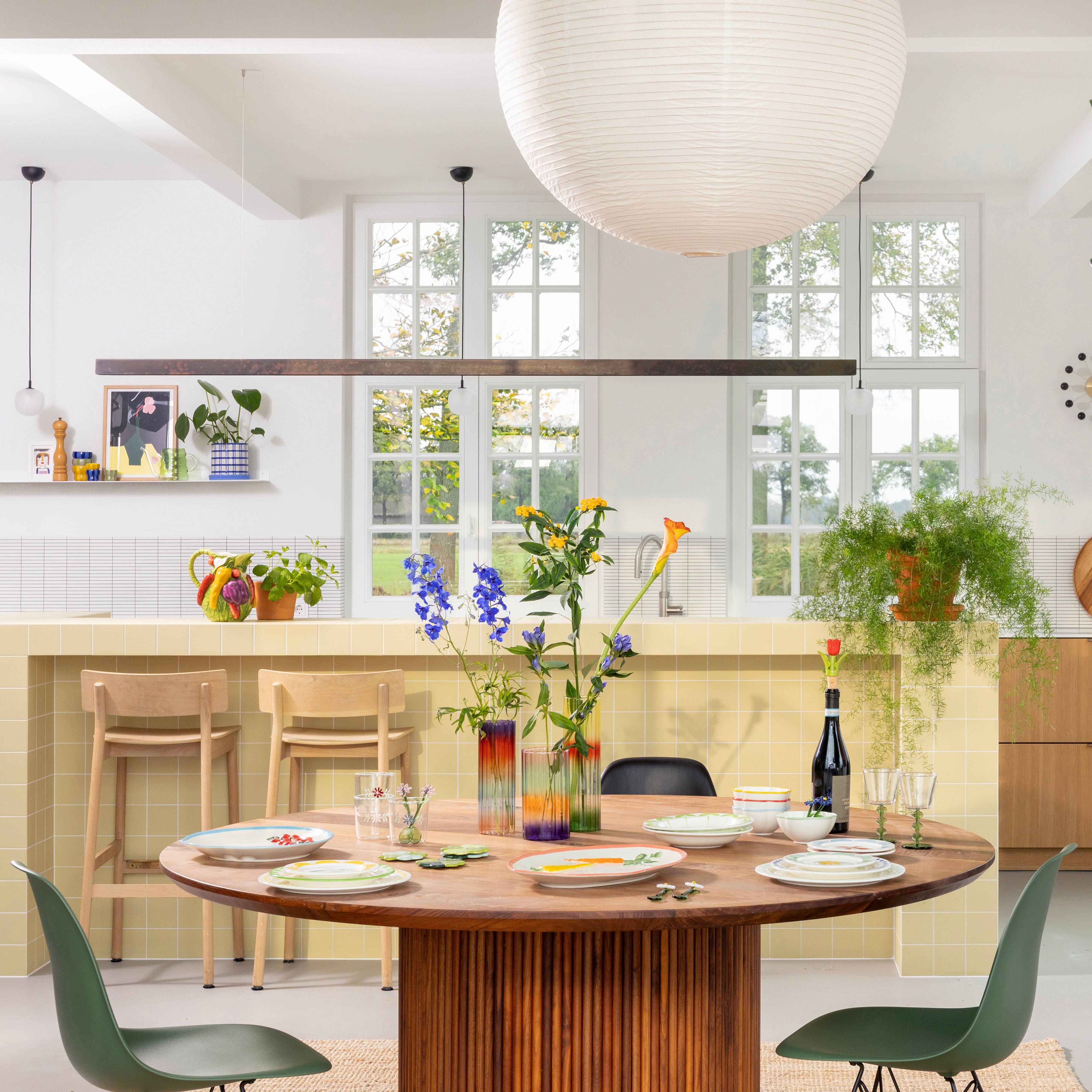 Vase GRADIENT EVENING lila-orange Glas