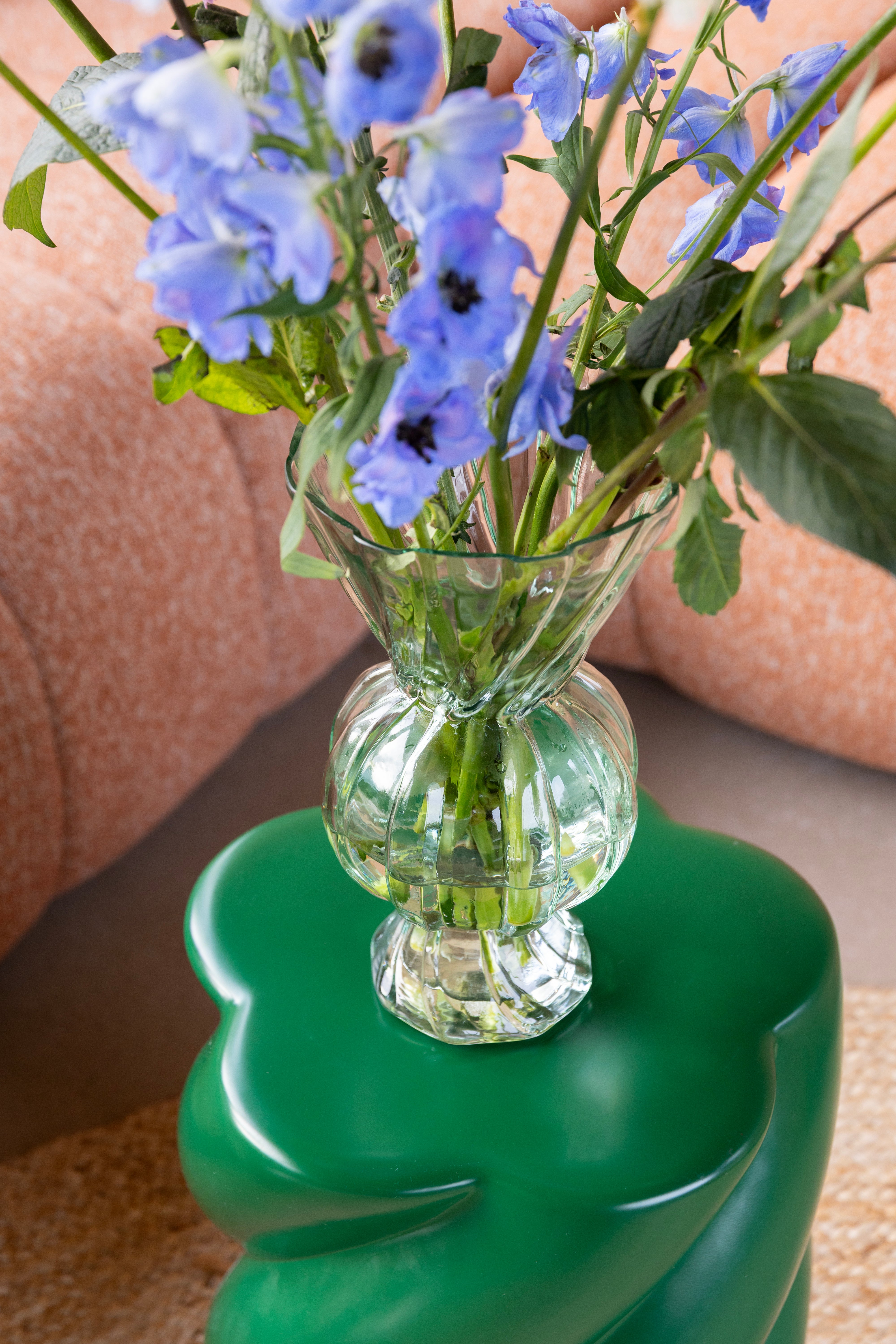 Vase RHOMBIC grünes Glas