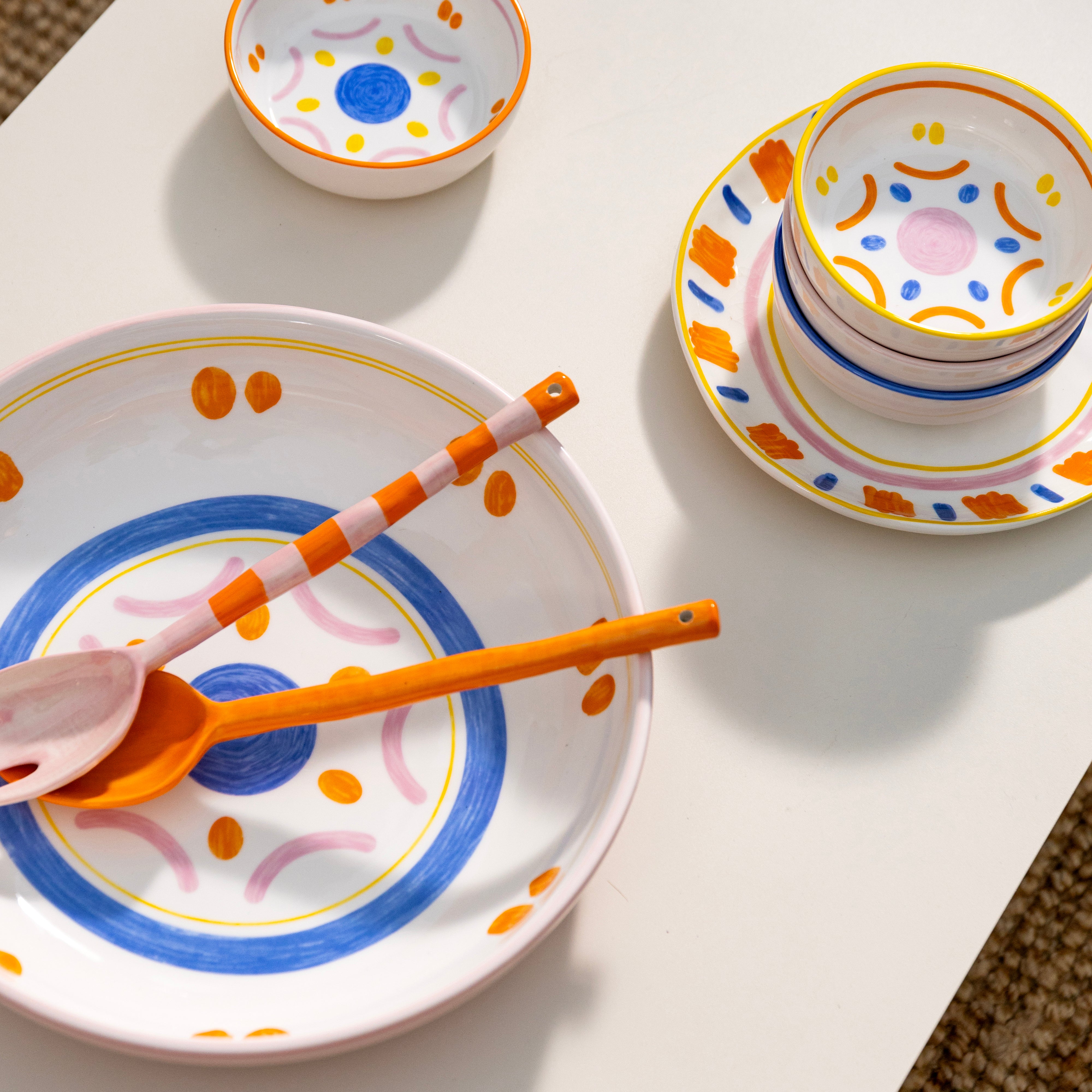 Salatbesteck BOAVISTA STRIPE orange
