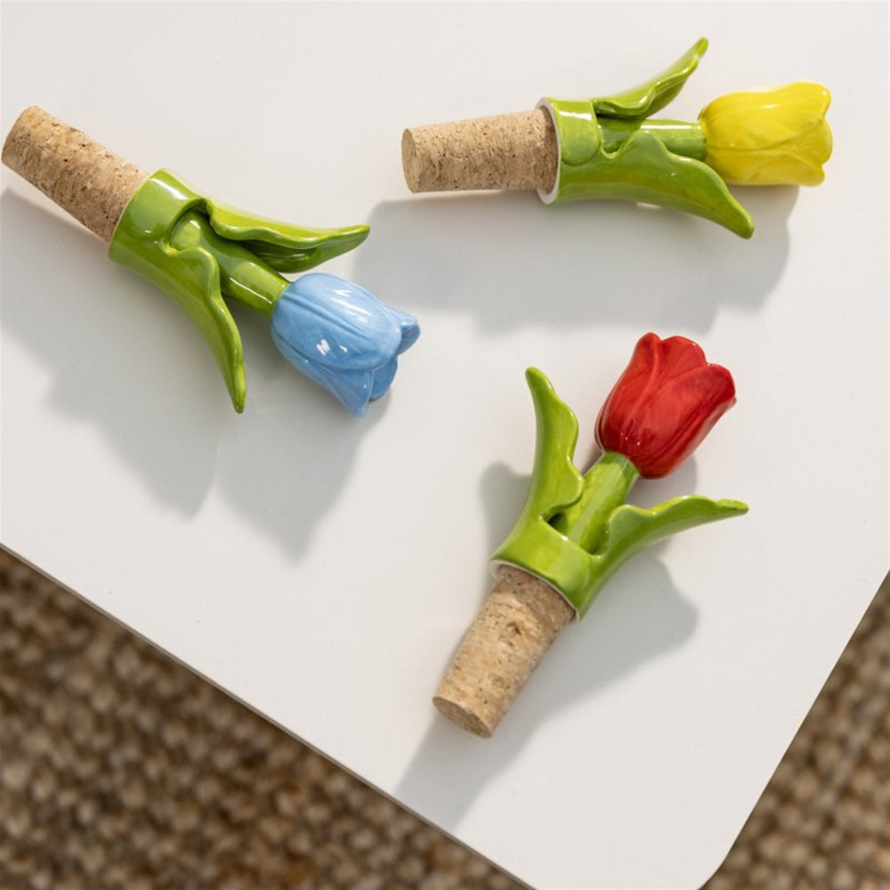 Korken für Flaschen TULIP grün mit rot