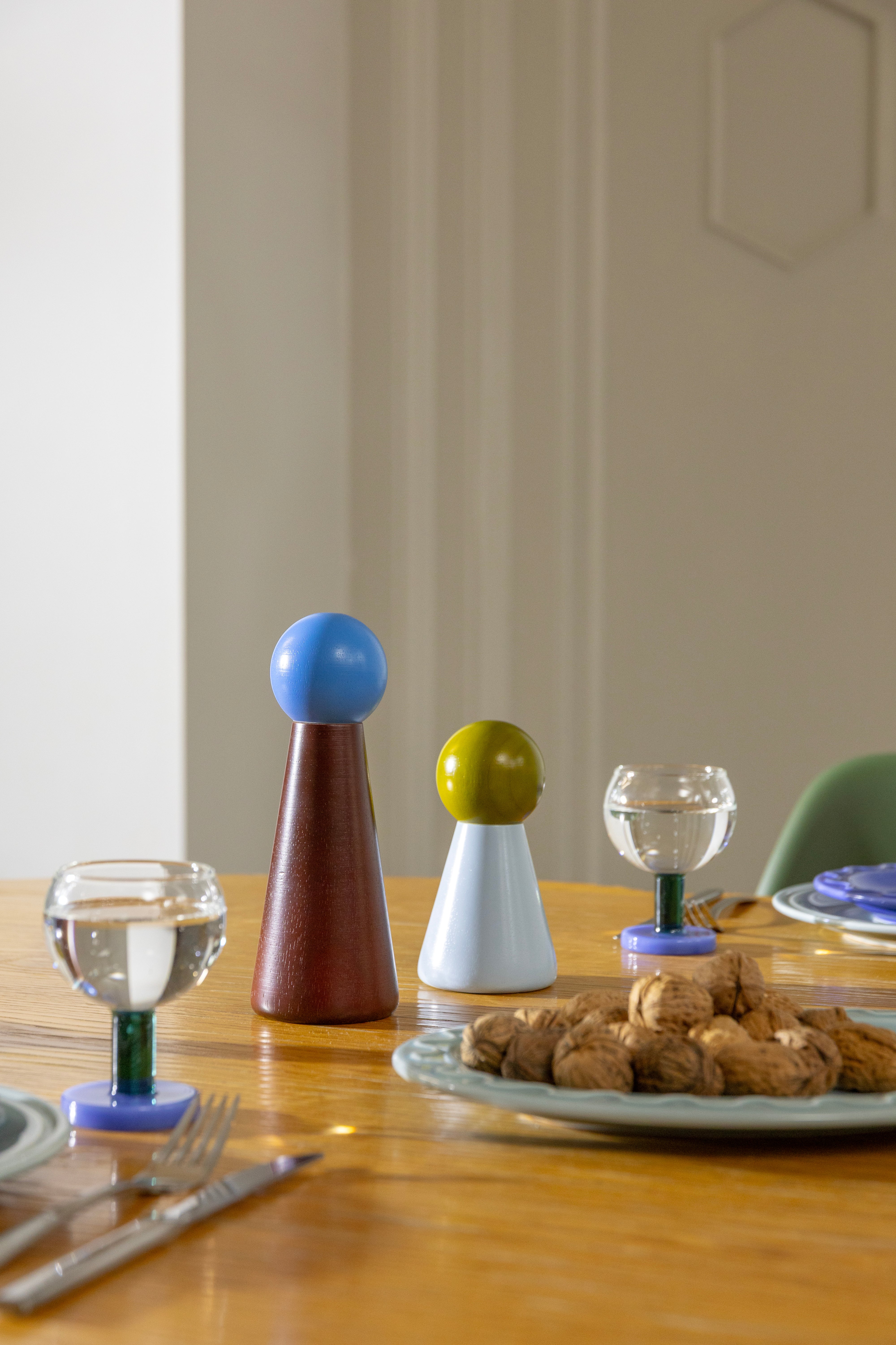 Gewürzmühle HALMA SMALL blau mit grünem