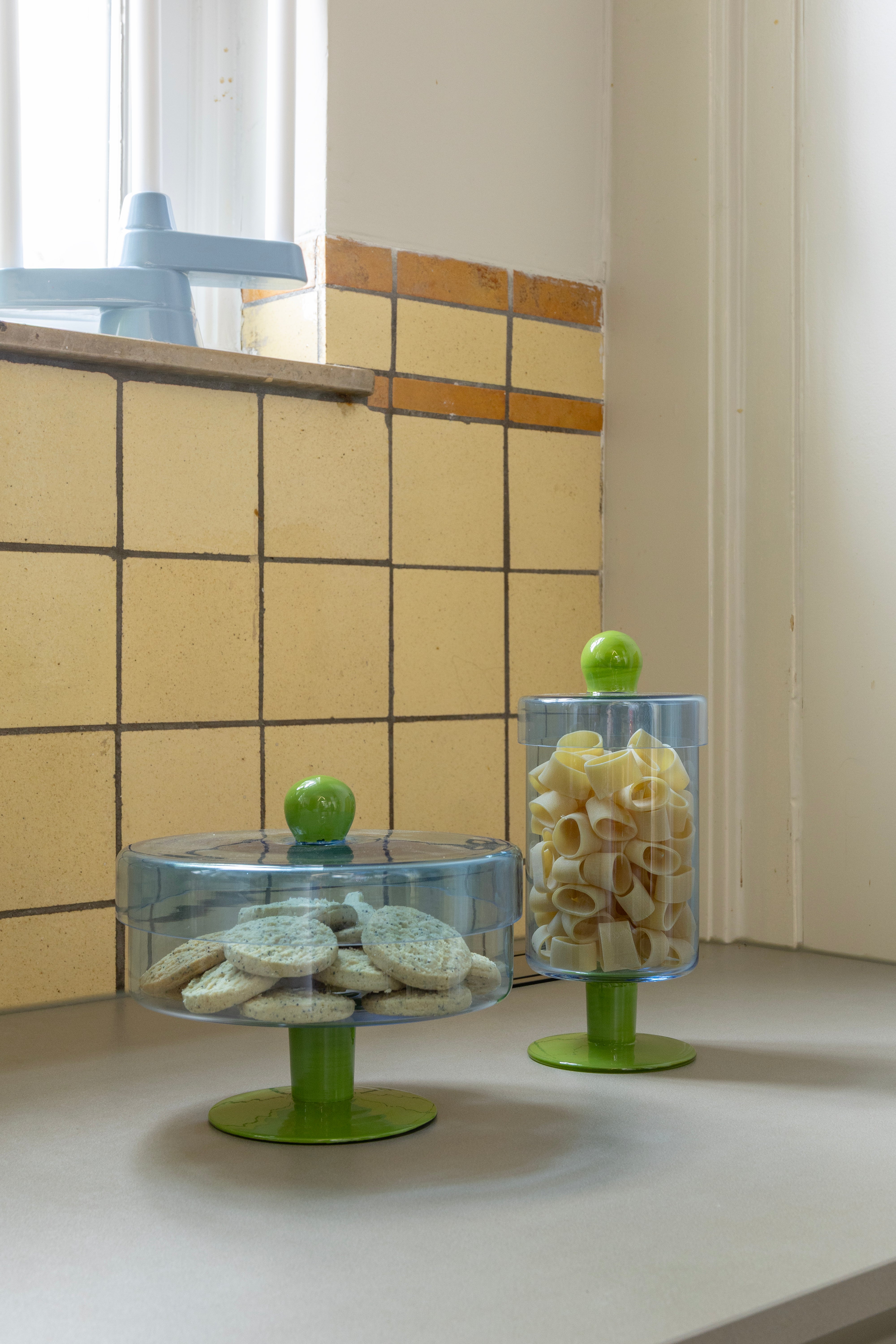 Patera mit Deckel DUO blau mit grün