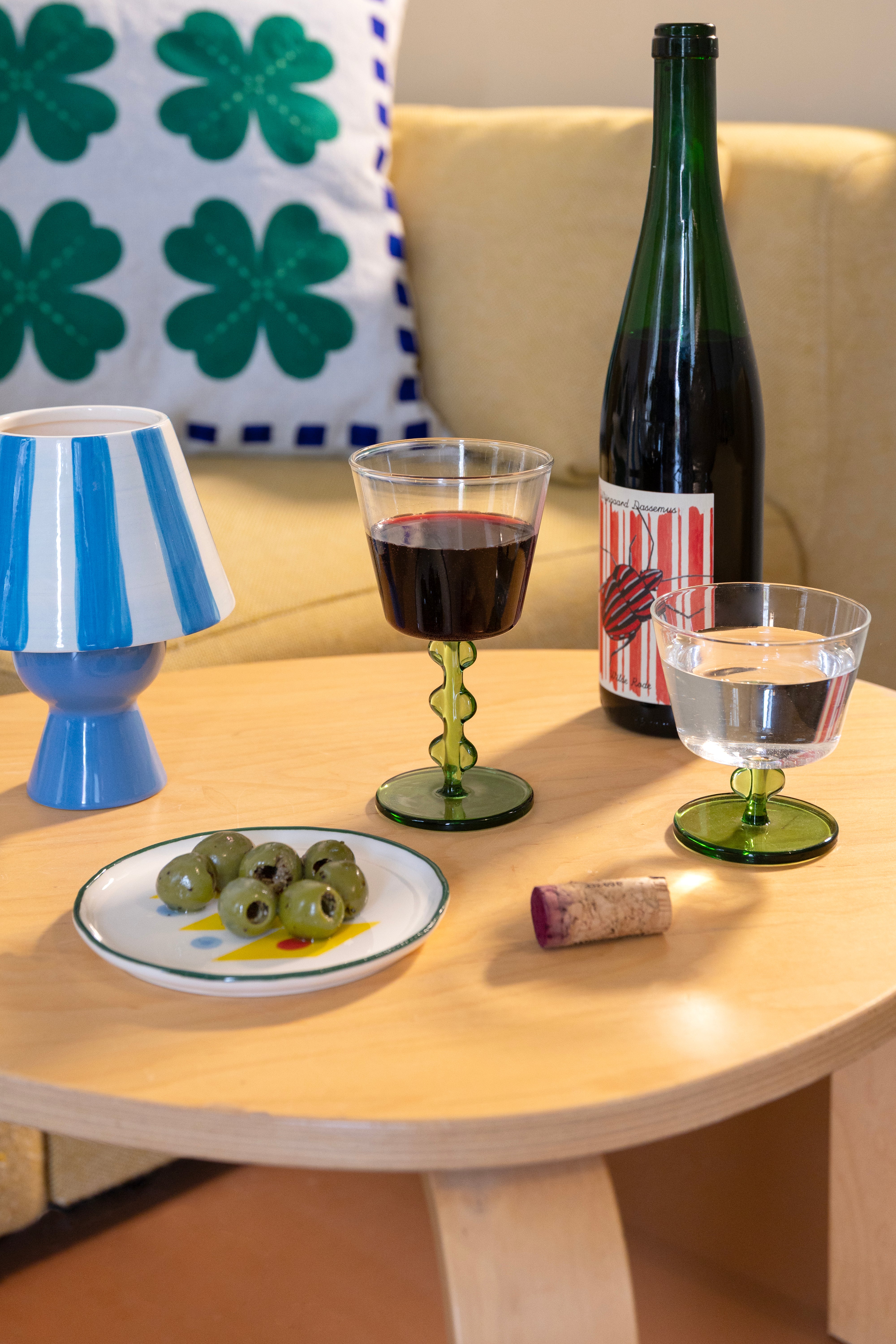 PETAL green water glass set