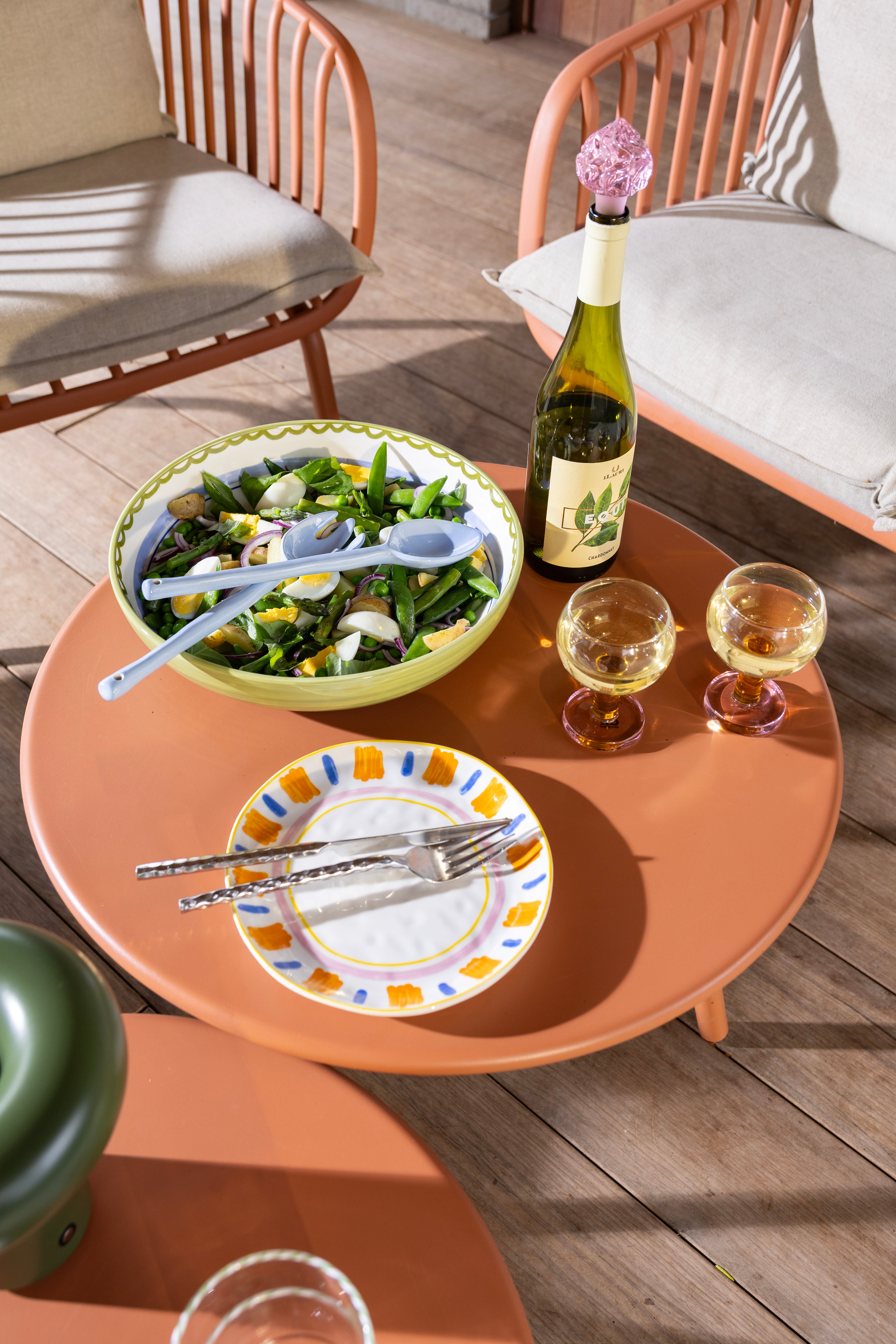 Frühstücksteller-Set BOAVISTA bunte Porzellan