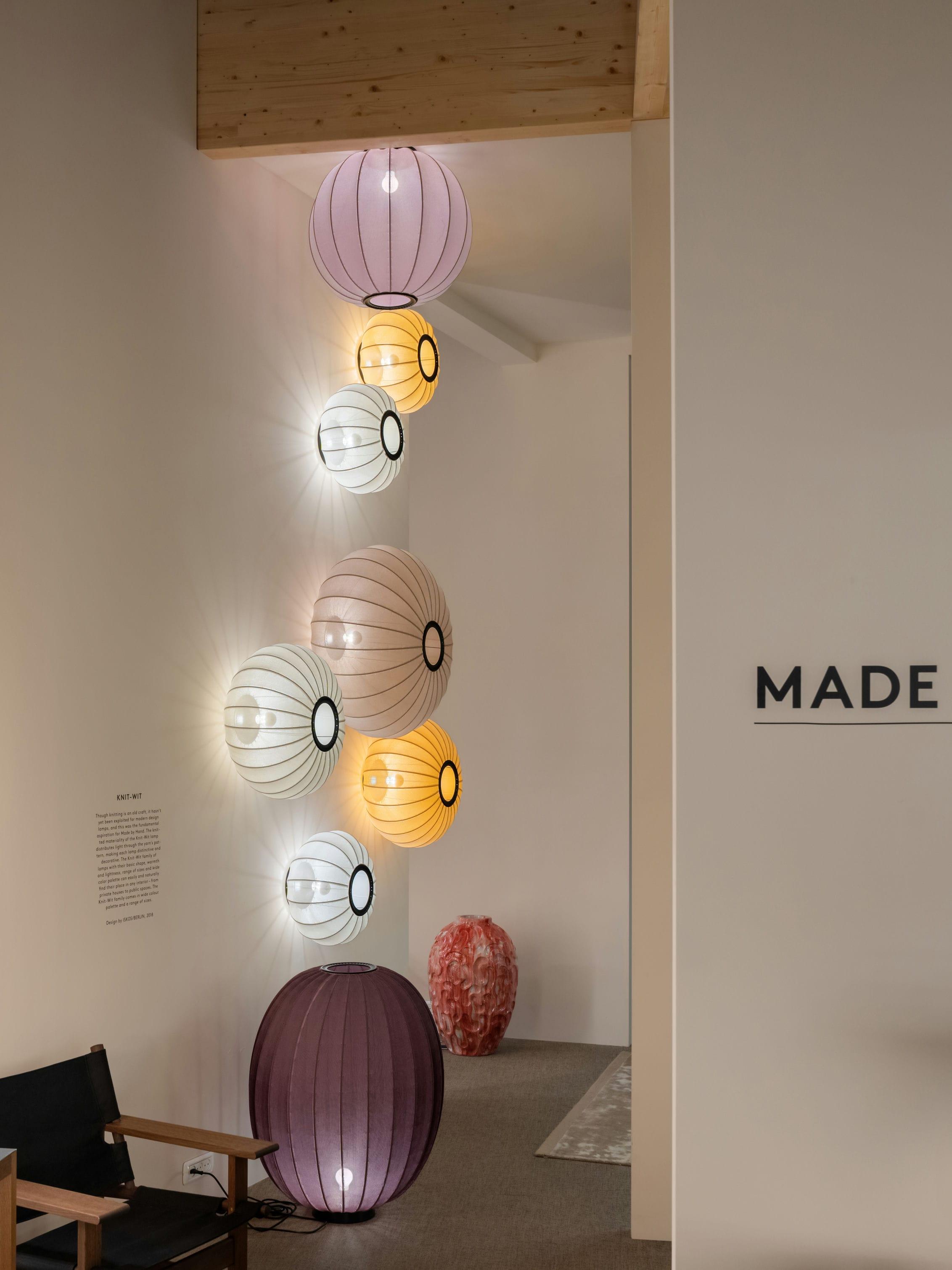 Deckenlampe mit Strickweite grün