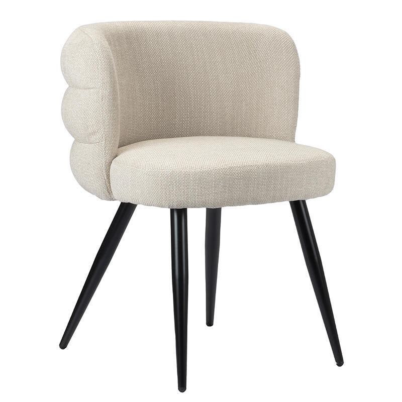 Stuhl CLOUD hellbeige mit schwarzem Gestell