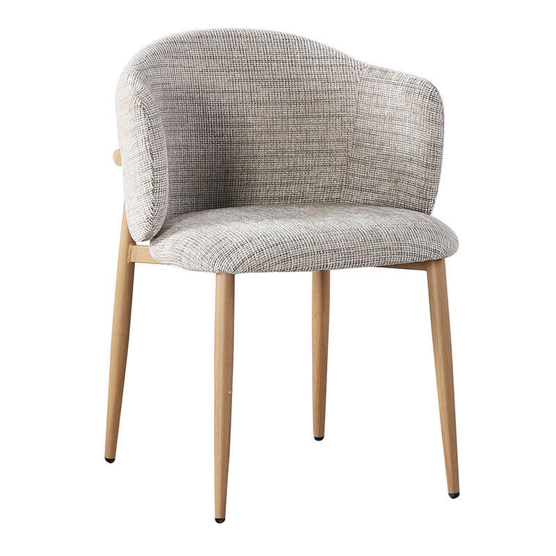 OSAKA Chair in Gray-Beige with Wooden Base