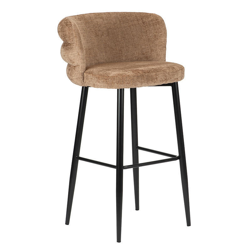 CLOUD stool in caramel with a black base