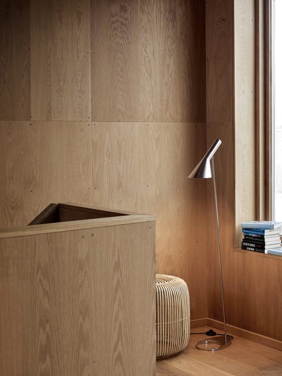 Stehlampe AJ poliertes Edelstahl