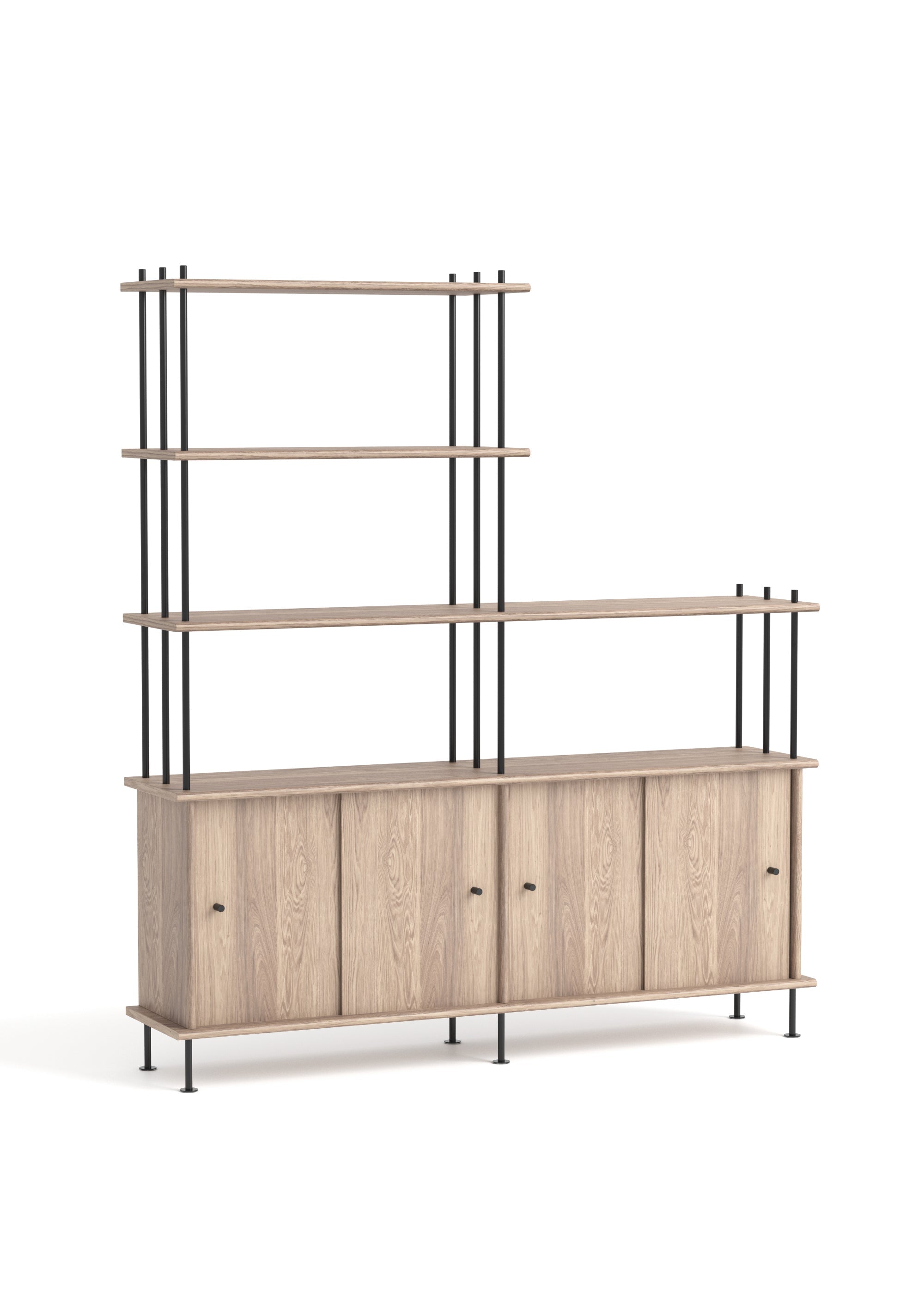 Schrank BAVA 160 gebleichtes Eichenholz