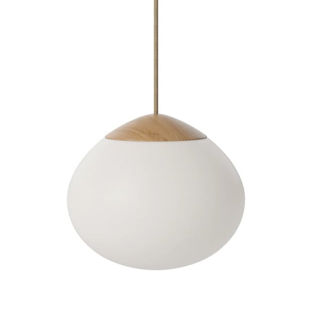 Weiße Eichelhängerlampe